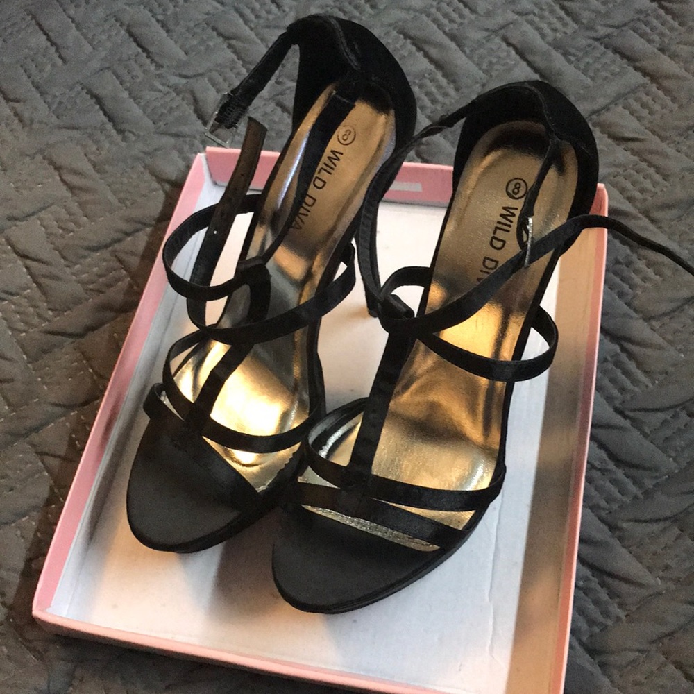 Black Strappy Heels